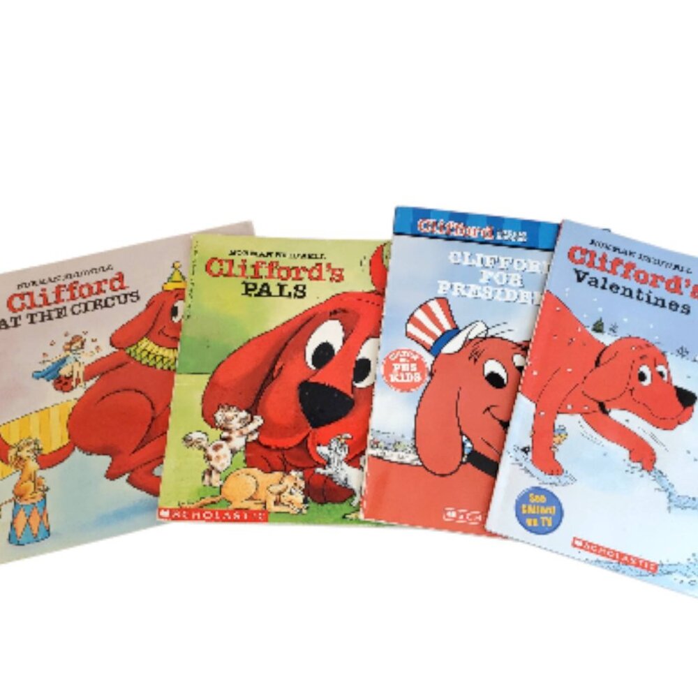 Lot of 4 Clifford the Big Red Dog Books Series by Norman Bridwell